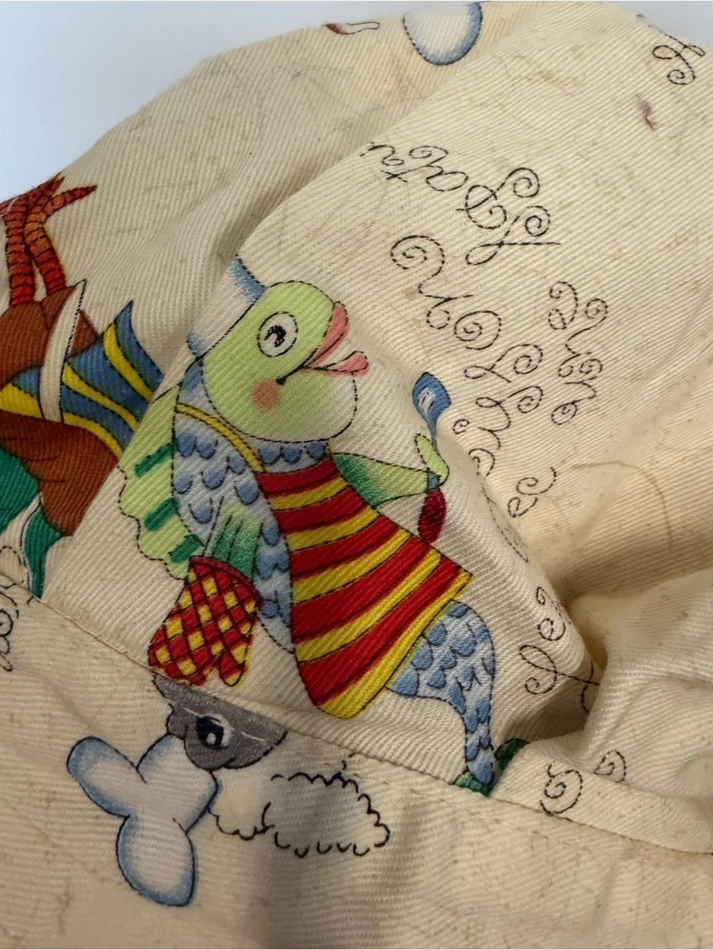 Kids chef hat with cow and fish - dress up, career day, Halloween
